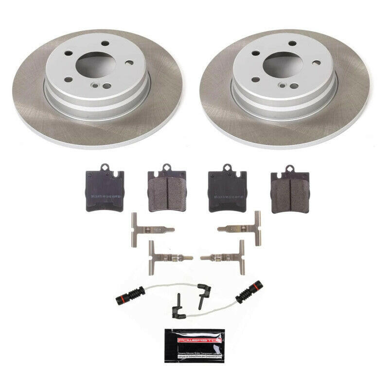 Power Stop 98-00 Mercedes-Benz E430 Rear Semi-Coated Rotor Kit Brake Kits - Performance Blank PowerStop