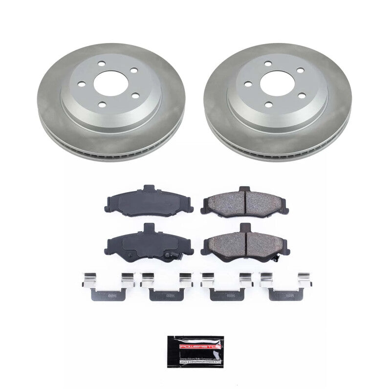 Power Stop 98-02 Pontiac Firebird Rear Semi-Coated Rotor Kit Brake Kits - Performance Blank PowerStop