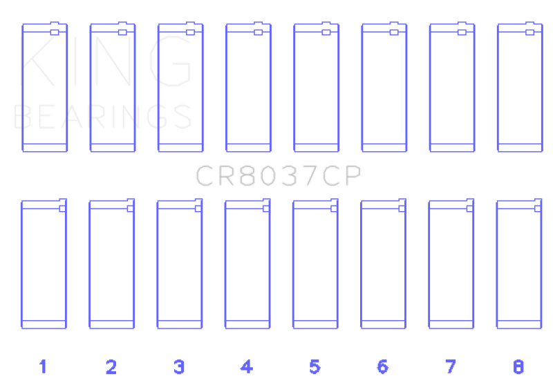 King Engine Bearings 01-09 GM Duramax 6.6L A Rod (Size +.25mm) Connecting Rod Bearing Set Bearings King Engine Bearings