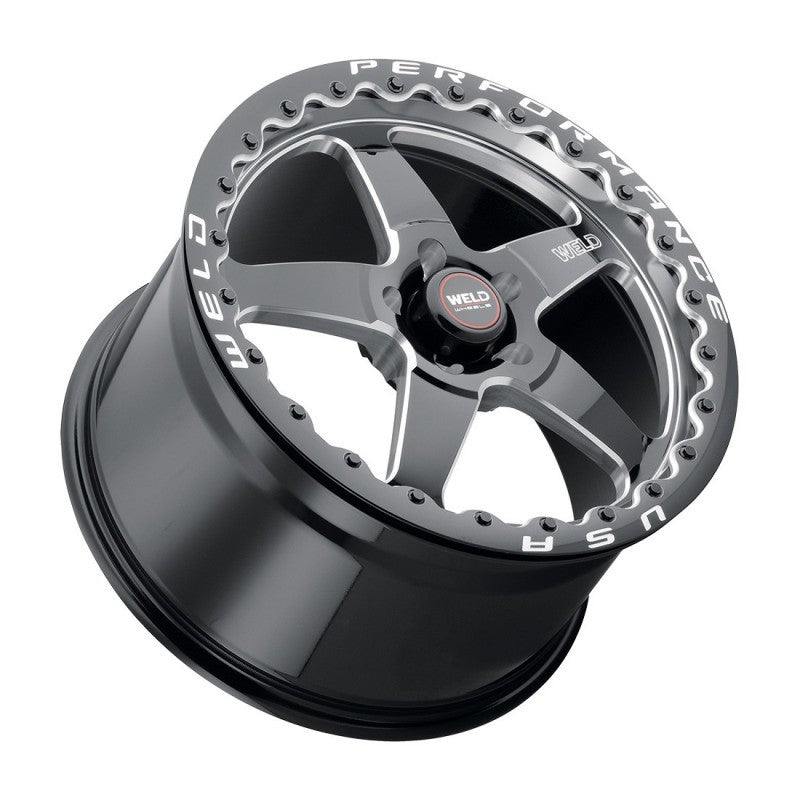 Weld S904 17x10 Ventura Beadlock 5x115 ET00 BS5.50 Gloss BLK MIL DIA 78.1 Wheels - Cast Weld