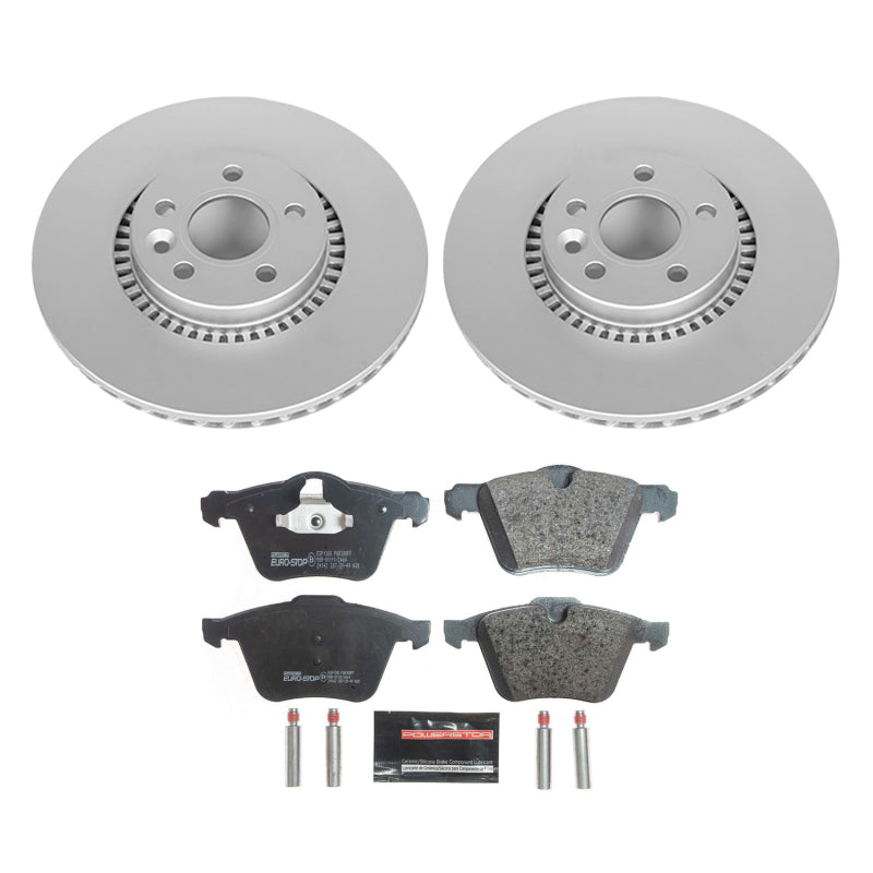 Power Stop 15-18 Volvo S60 Front Euro-Stop Brake Kit Brake Kits - OE PowerStop