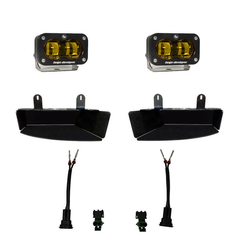 Baja Designs 19-22 Dodge RAM 2500/3500 S2 SAE Fog Pocket Light Kit - Amber Light Bars & Cubes Baja Designs