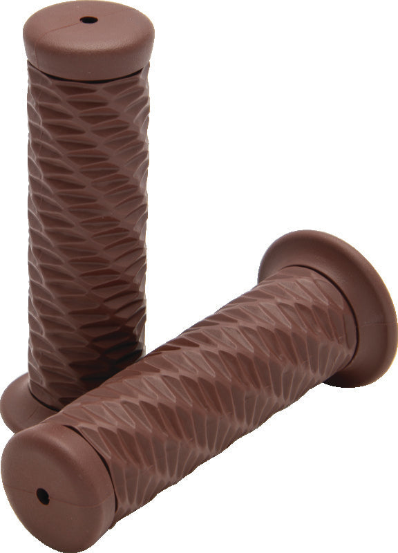 Bikers Choice 1 Inch Brown Spiral Grip Grips Bikers Choice