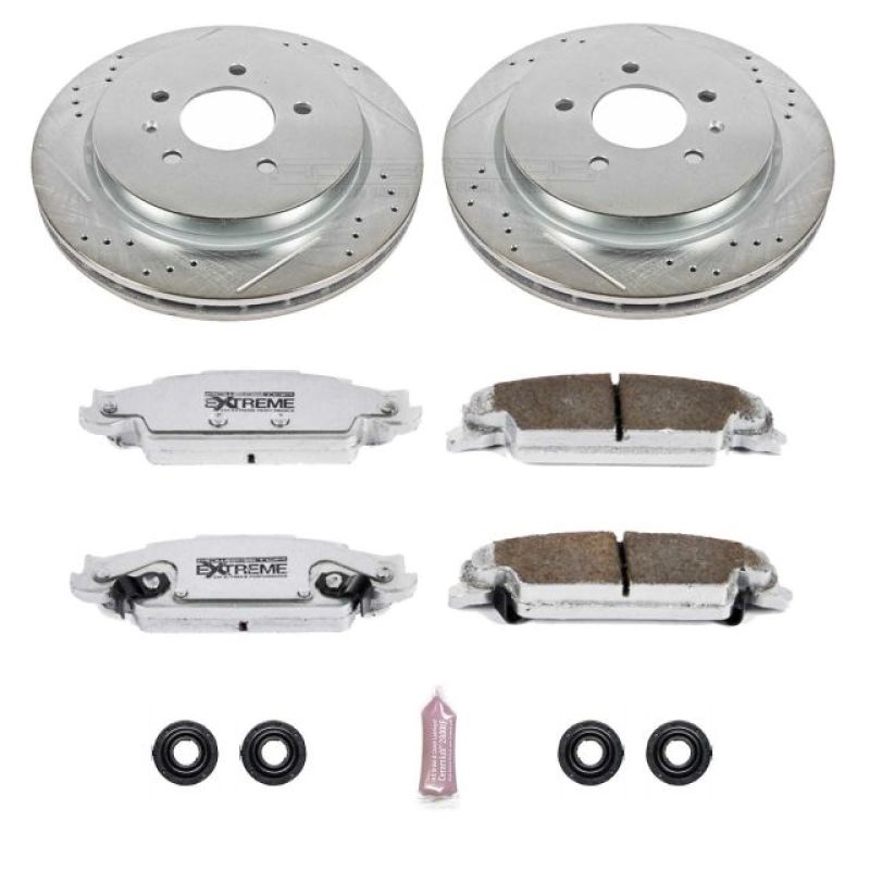 Power Stop 03-07 Cadillac CTS Rear Z26 Street Warrior Brake Kit Brake Kits - Performance D&S PowerStop