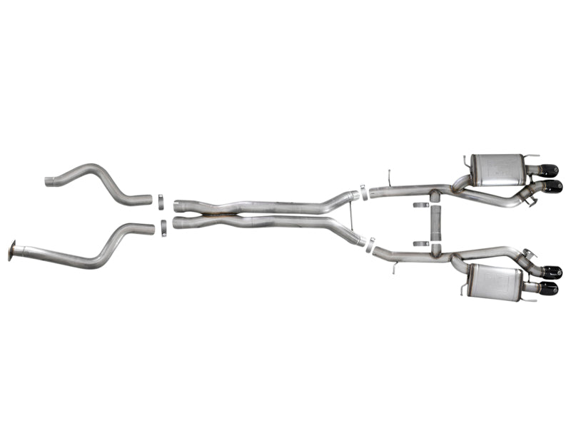 aFe MACHForce XP 3in 304SS Cat Back Exhaust s/ Black Tips 16-17 Cadillac ATS-V V6-3.6L (tt) Catback aFe