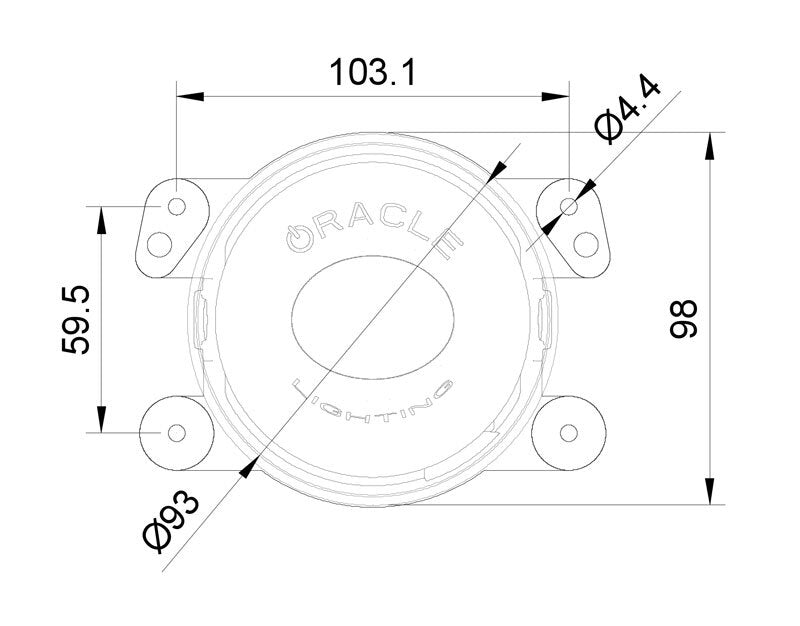 Oracle 100mm 15W Driving Beam LED Emitter - 6000K Light Accessories and Wiring ORACLE Lighting