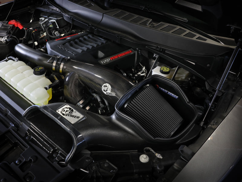 aFe 21-24 Ford F150 Raptor Track Series Carbon Fiber Cold Air Intake System w/ Black Pro 5R Filter Cold Air Intakes aFe
