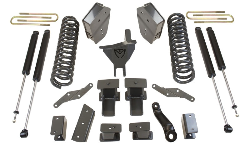MaxTrac 17-19 Ford F-250/350 4WD 4in/1in MaxPro Coil Lift Kit w/Radius Arm Brkts & MaxTrac Shocks Lift Kits Maxtrac