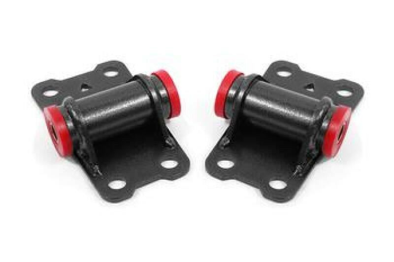 BMR 82-92 F-Body Motor Mount Kit Lower Poly - Black Hammertone Engine Mounts BMR Suspension