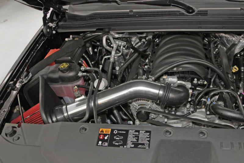 Spectre 14-15 GM Silverado/Sierra V8-5.3L F/I Air Intake Kit - Polished w/Red Filter Cold Air Intakes Spectre