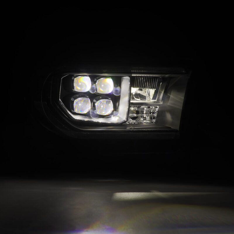 AlphaRex 07-13 Toyota Tundra / 08-17 Sequoia NOVA LED Proj HL Black w/Actv Light Seq. Sig + DRL Headlights AlphaRex