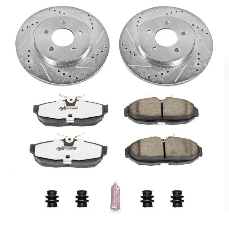 Power Stop 05-11 Ford Mustang Rear Z26 Street Warrior Brake Kit Brake Kits - Performance D&S PowerStop
