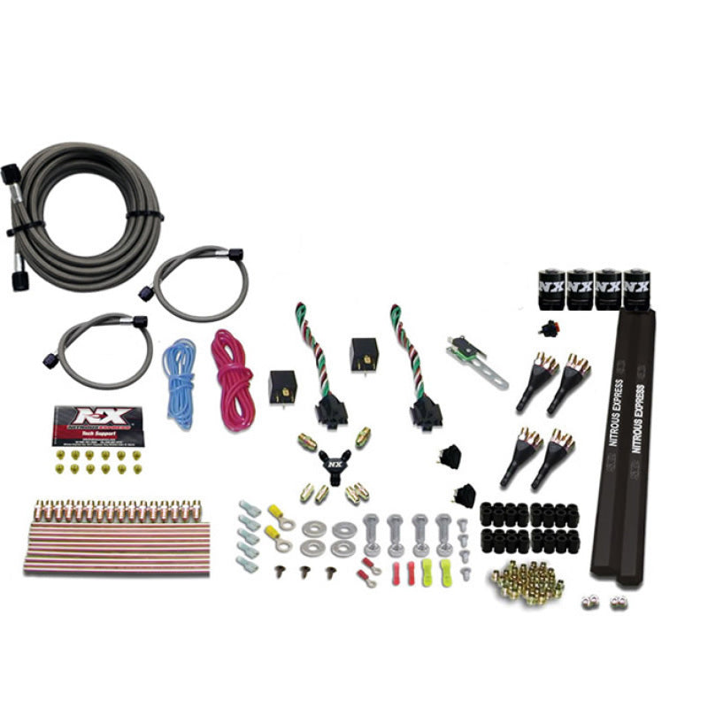 Nitrous Express 4 Cyl SX2 Nozzle Nitrous Kit (100-300HP x 2) w/o Bottle Nitrous Systems Nitrous Express