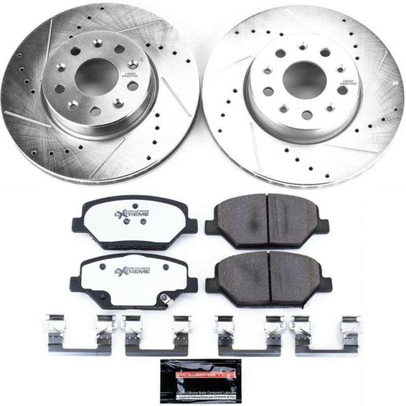 Power Stop 16-19 Chevrolet Camaro Front Z26 Street Warrior Brake Kit Brake Kits - Performance D&S PowerStop