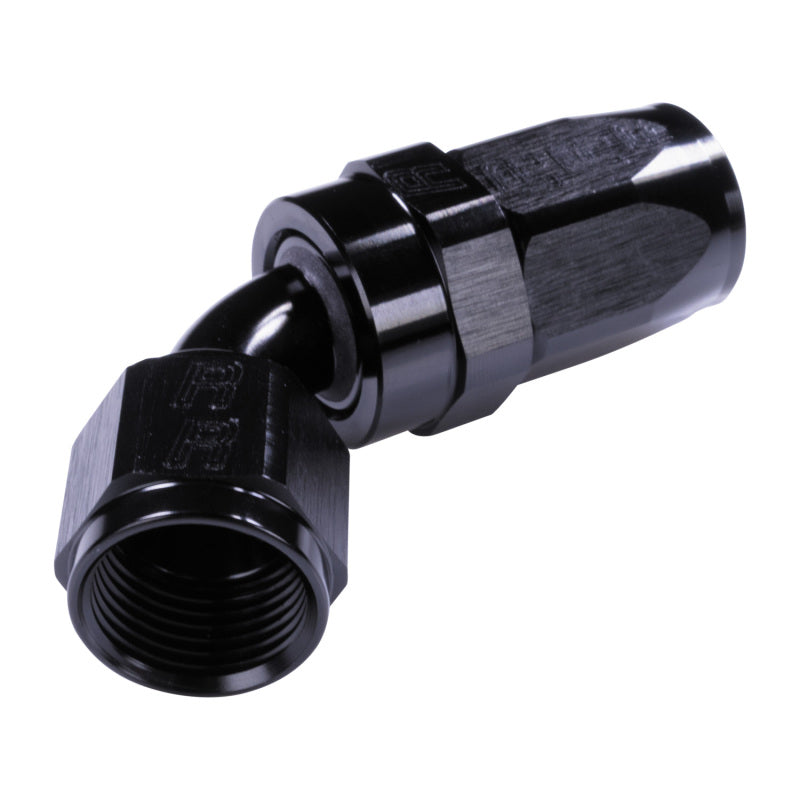 Russell 8AN ProClassic 60 Degree Hose End - Black Hoses Russell