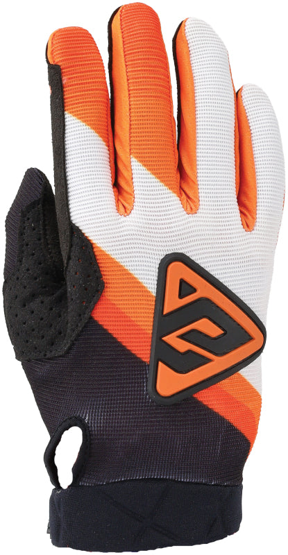 Answer 25 Peak Flo Gloves Black/Hyper Orange/White Youth - XS Gloves Answer