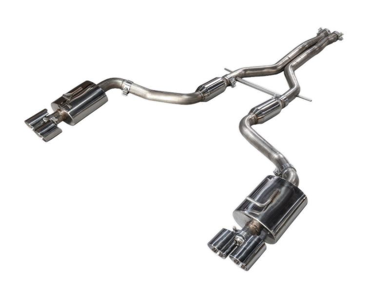 AWE Tuning Panamera Turbo Performance Exhaust System Touring Edition Polished Silver Tips Catback AWE Tuning