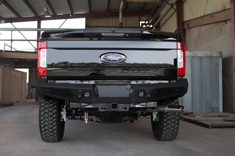 Addictive Desert Designs 17-18 Ford F-250 HoneyBadger Rear Bumper w/ Backup Sensor Cutouts Bumpers - Steel Addictive Desert Designs