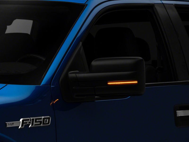 Raxiom 09-14 Ford F-150 Axial Series Sequential LED Mirror Mounted Turn Signals- Smoked Side Mirrors Raxiom