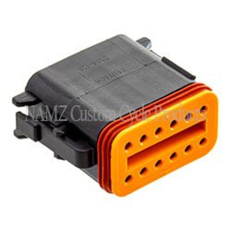 NAMZ Deutsch DT Series 12-Wire Plug & Wedgelock - Black (HD 72119-94BK) Wiring Connectors NAMZ