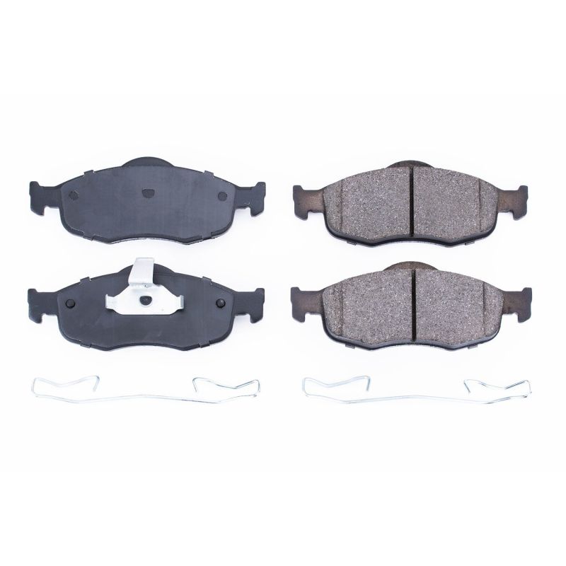 Power Stop 95-00 Ford Contour Front Z17 Evolution Ceramic Brake Pads w/Hardware Brake Pads - OE PowerStop