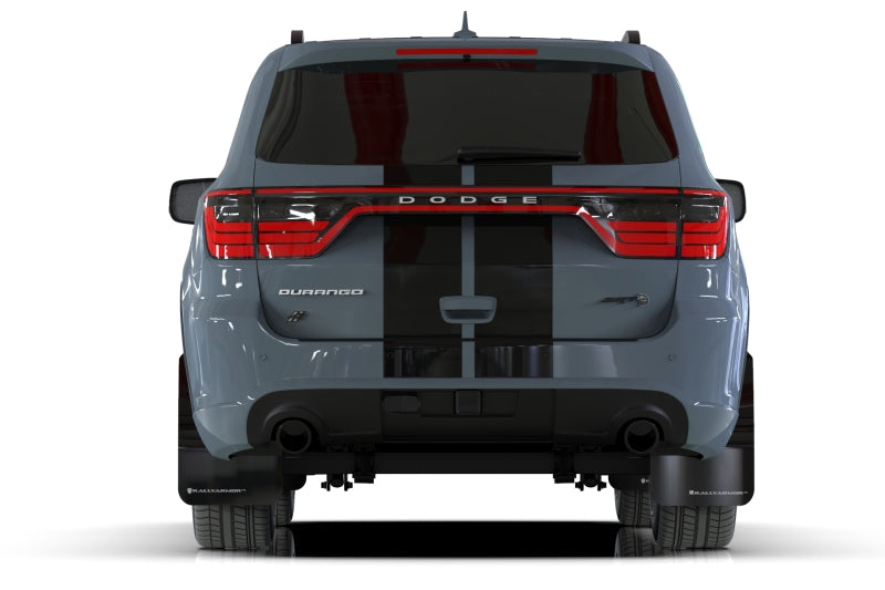 Rally Armor 16-25 Dodge Durango GT/Hellcat/RT/SRT 392/SXT Black UR Mud Flap Grey Logo Mud Flaps Rally Armor