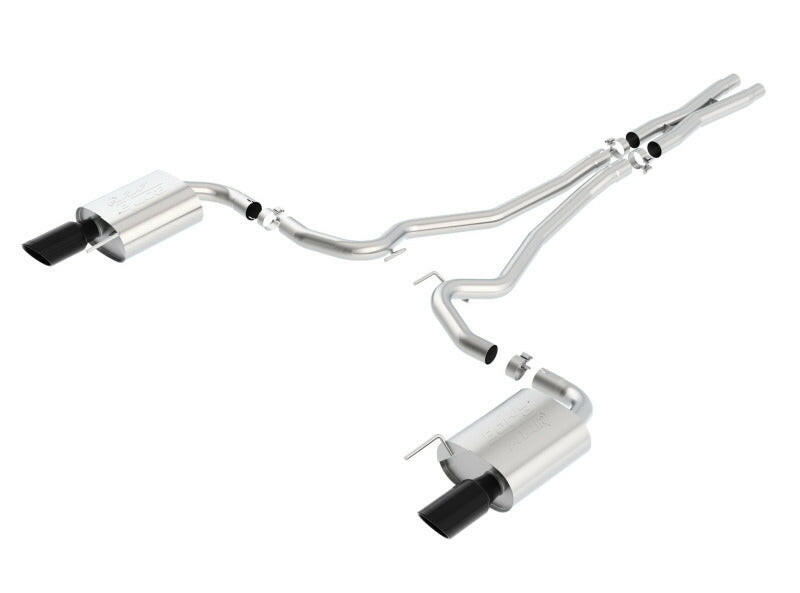 Borla Atak S Cat-Back 15-17 Ford Mustang GT 5.0L V8 MT/AT 2.5in pipe 4in tip (Black Chrome) Catback Borla