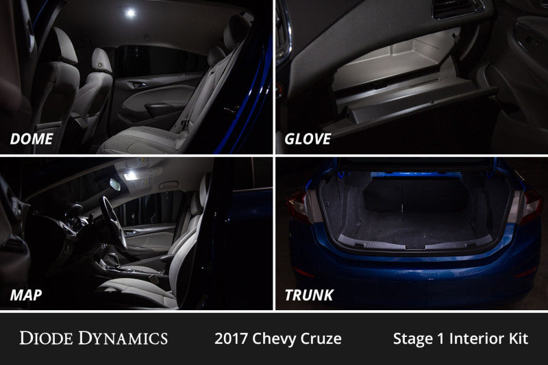 Diode Dynamics 11-15 Chevrolet Cruze Interior LED Kit Cool White Stage 1 Dash & Interior Trim Diode Dynamics