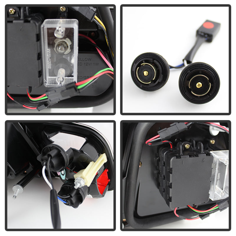 Spyder 04-06 BMW E46 2Dr (Coupe ONLY No Conv.) Lgtbar Styl LED Tail Lghts Blk ALT-YD-BE4604-LBLED-BK Tail Lights SPYDER