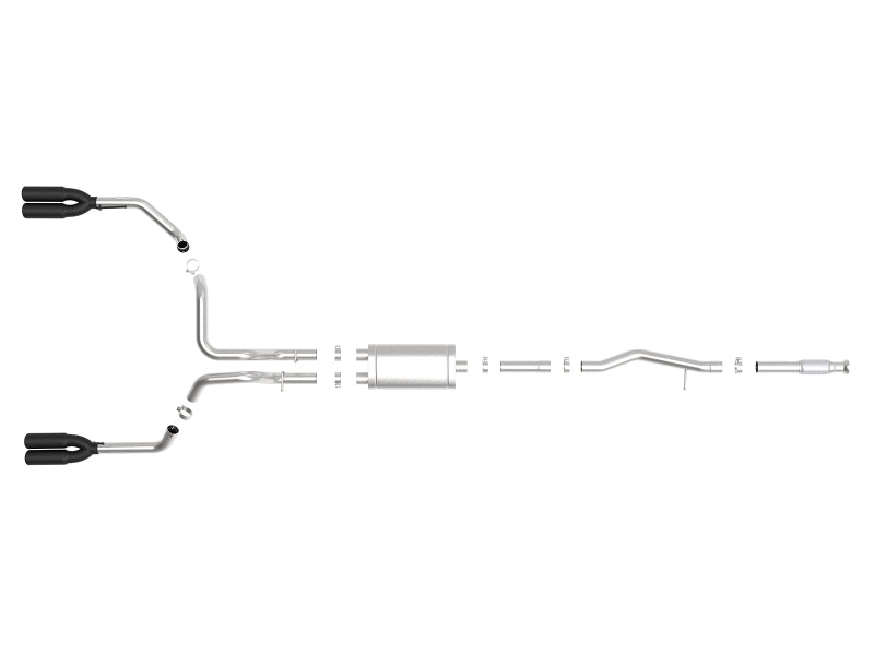 aFe Vulcan Series 3in 304 SS Exhaust Cat-Back w/ Black Tips 2019 GM Silverado/Sierra 1500 V8-5.3L Catback aFe