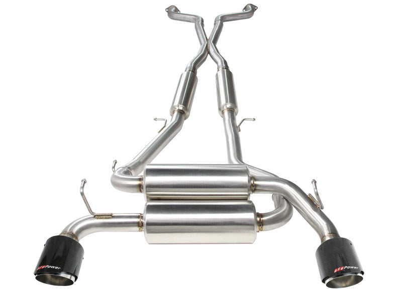 aFe Takeda 2-1/2in 304SS Cat-Back Exhaust Infiniti G37 08-13/Q60 14-15 V6-3.7 w/ Carbon Fiber Tips Catback aFe
