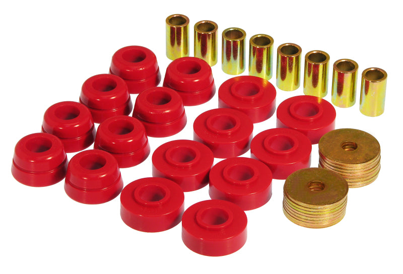Prothane 73-82 Chevy Corvette Body Mount Kit - Red Bushing Kits Prothane