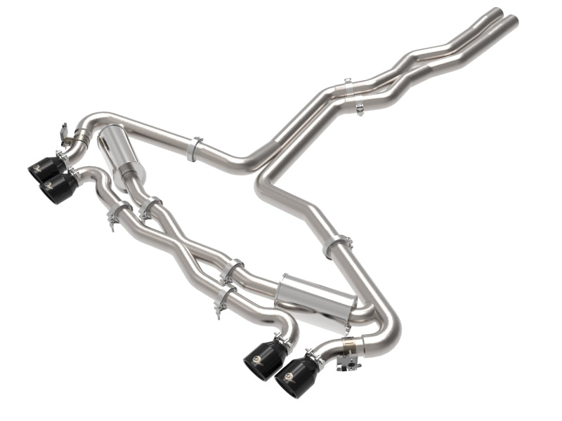 aFe 20-22 Audi RS6 Avant V8 4L (tt) MACH Force-Xp 3in to 2.5in 304 SS Cat-Back Exhaust w/ Black Tip Catback aFe