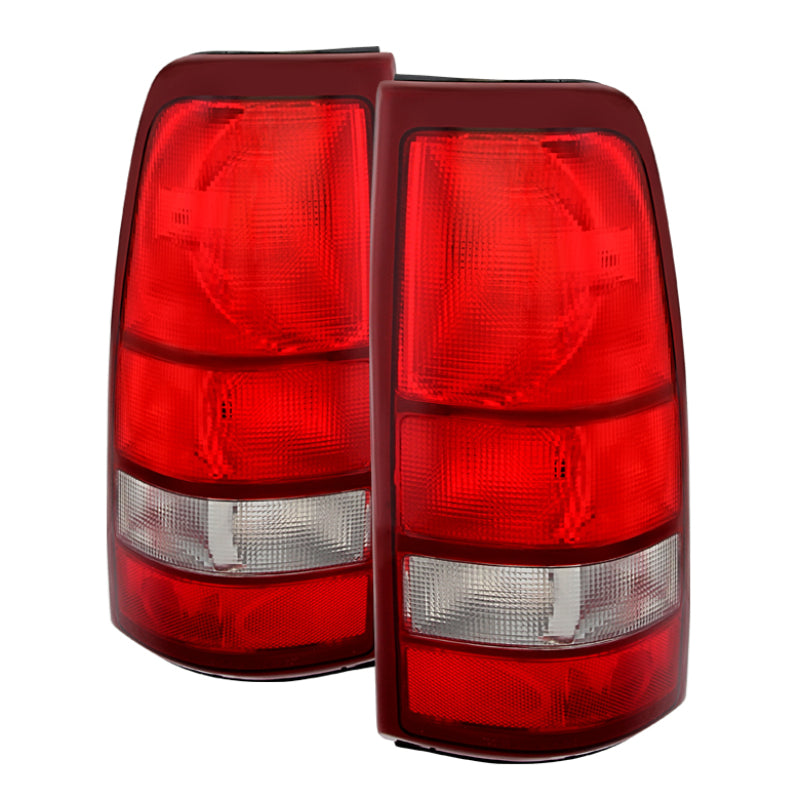 xTune Chevy Silverado 99-02 / GMC Sierra 99-06 OE Style Tail Lights Red Clear ALT-JH-CS99-OE-RC Tail Lights SPYDER
