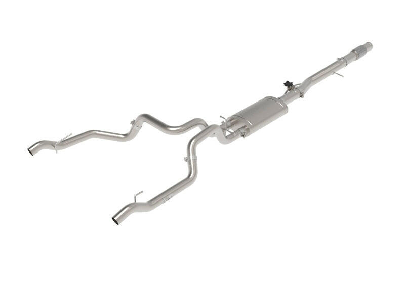 aFe Gemini XV 4in to Dual 3in 304 SS Cat-Back Exhaust w/ Cutout 19-21 GM Silverado/Sierra V8-6.2L Catback aFe