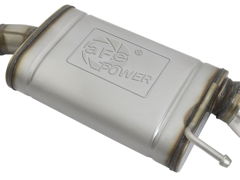 aFe MACHForce XP 2.5in 409 Stainless Axle Back Exhaust w/Stainless Tips 15-17 Ford Mustang I4-2.3L Axle Back aFe