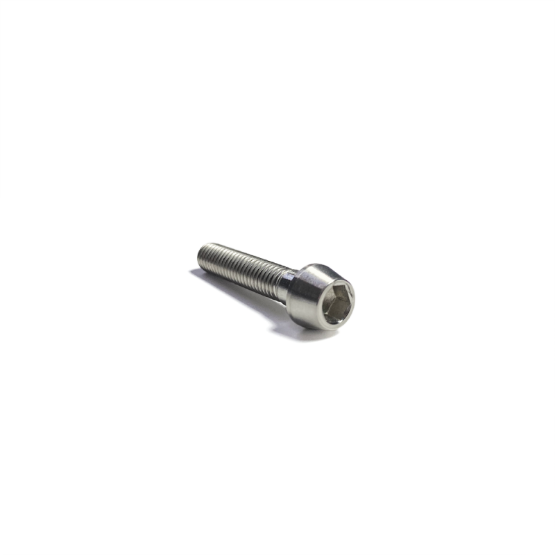 Ticon Industries Titanium Bolt Taper Cone M6x25x1TP 4mm Allen Head Hardware - Singles Ticon