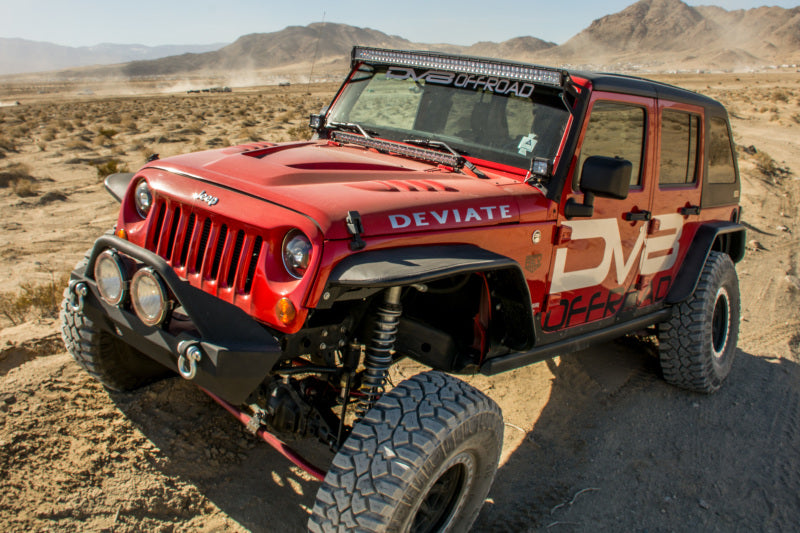 DV8 Offroad 07-18 Jeep Wrangler JK Front & Rear Flat Tube Fenders Fenders DV8 Offroad