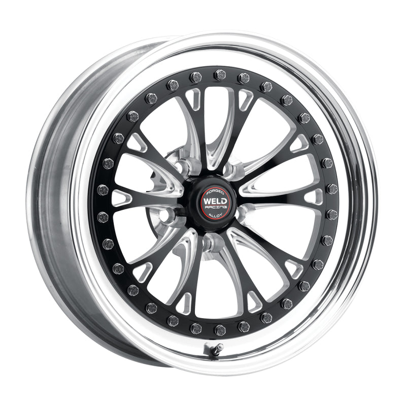 Weld Vitesse 17x10 / 5x4.5mm BP / 8in. BS Low Pad Black Wheel - Polished Non-Beadlock Wheels - Forged Weld