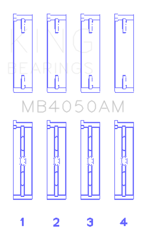 King Engine Bearings Mitsubishi 6G74 (Size +0.75mm) Main Bearing Set Bearings King Engine Bearings