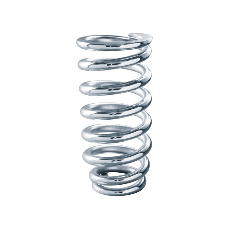 QA1 3-1/2in ID Tapered Spring - 8in Length x 375lbs/in - Chrome Plated Coilover Springs QA1