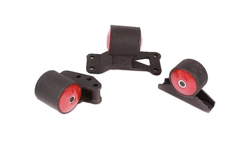 Innovative 03-06 Mitsubishi Evolution 4G63T Black Steel Mounts 85A Bushings Engine Mounts Innovative Mounts