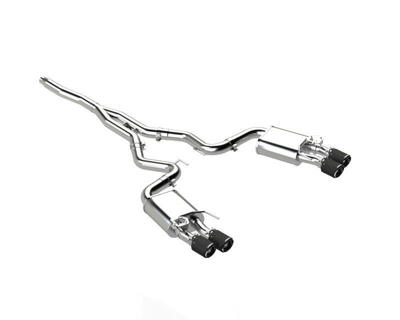 MBRP 18-22 Ford Mustang 2.3L Ecoboost 3in Cat-Back Exhaust w/ Quad Carbon Fiber SS Tips - T304 Catback MBRP