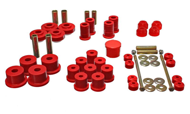 Energy Suspension 67-73 Ford Mustang Red Hyper-flex Master Bushing Set Bushing Kits Energy Suspension