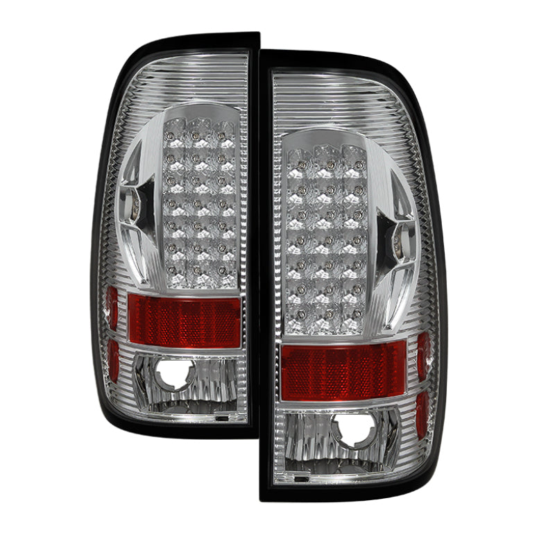 xTune Ford F150 Styleside 97-03 / F250/350/450/550 99-07 LED Tail Lights Chrome ALT-ON-FF15097-LED-C Tail Lights SPYDER