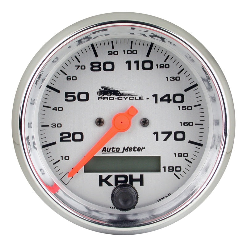 Autometer Pro-Cycle Gauge Speedo 3 3/4in 120 Mph Elec Silver Gauges AutoMeter