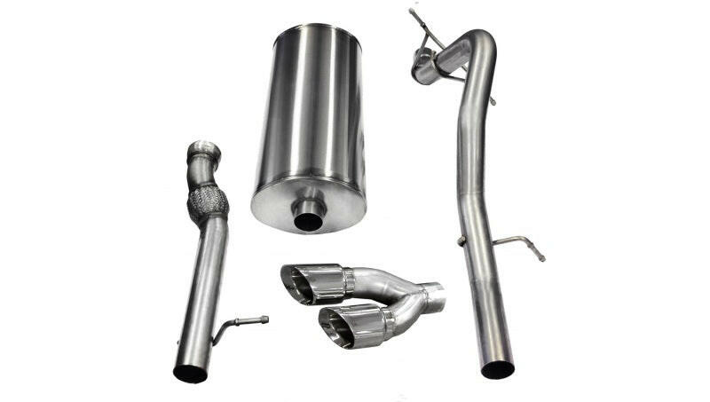 Corsa 2011-2014 Cadillac Escalade ESV 6.2L V8 Polished Sport Cat-Back Exhaust Catback CORSA Performance