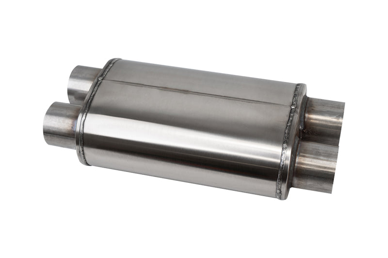 Corsa Pro-Series 304SS Packed Resonator - 3.0in Dual Inlet / Dual Outlet - 19in OAL Resonators CORSA Performance