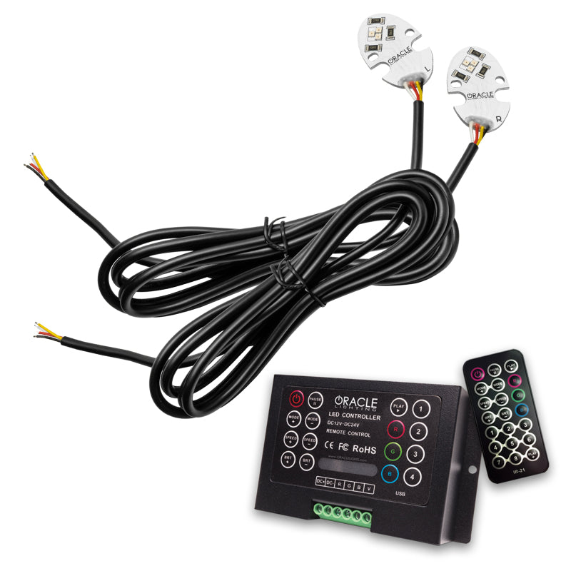 Oracle 17-21 Tesla Model 3 Headlight DRL Upgrade Kit - ColorSHIFT 2 Headlights ORACLE Lighting