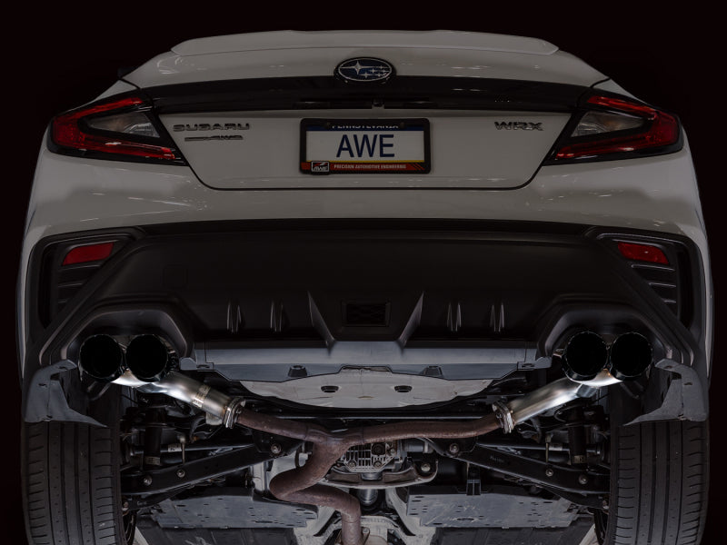 AWE Tuning 22-25 Subaru VB WRX Track Edition Axle-Back Exhaust - Diamond Black Tips Axle Back AWE Tuning